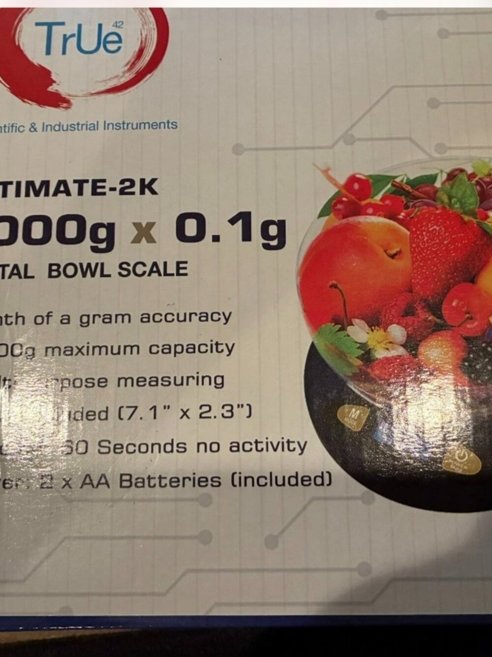 Digital Bowl Scale 2000 grams Dishwasher Safe